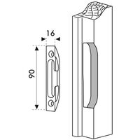 FERCO by THIRARD - Gâche galet encastrable réversible pour porte d'entrée, 90x16x11mm, 0-0318-00-0-1
