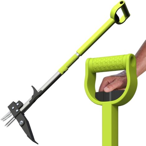 GARDTECH Weeder Puller Ergonomics 118cm Stand up Weeder Puller with Long Handle 4-claw Manual Weeder for Garden Adjustable Length (1/5)