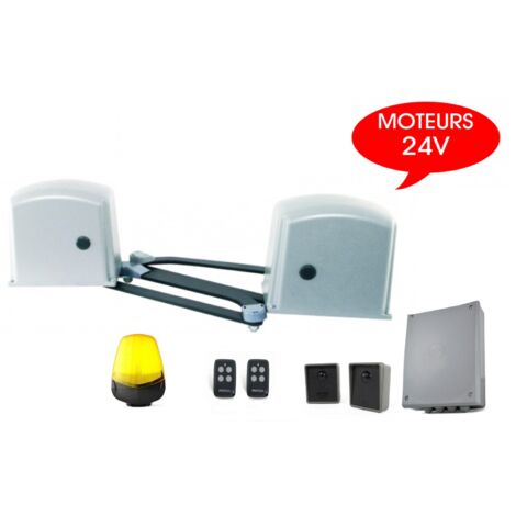 KIT - Automatisme de portail a battants - bras articules - 24V - SANS batterie - 200Kg - 2 Metres - MYHOOK 24 by PROTECO - 1295