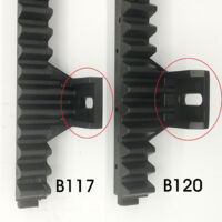 Crémaillère pour portail en nylon avec âme en acier 50 cm – Résistante à la corrosion – Modèle B120 pour motorisation de portail coulissant – Proteco