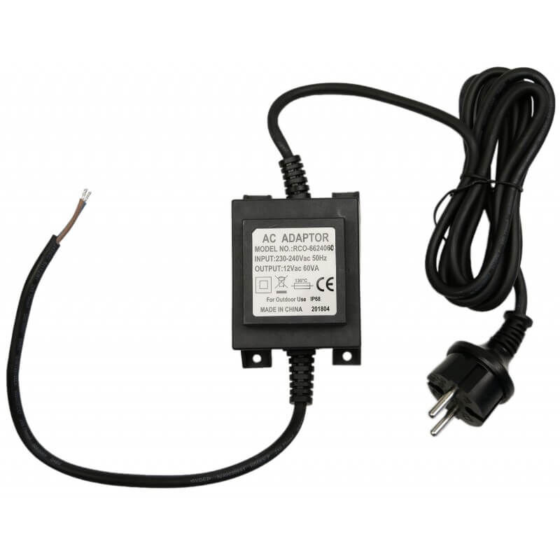 Transformateur 60W 12V de type AC étanche IP68 convient aux ampoules de piscine type PAR56