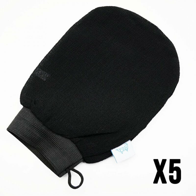 Gant hammam, kessa, exfoliant (noir) - Lot de 5 4