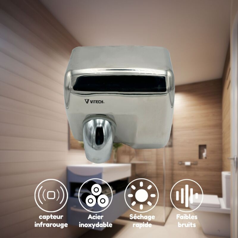 Acogedor Séchoir à Mains 600W Automatique - Capteur Infrarouge Pour Hôtel Commerce