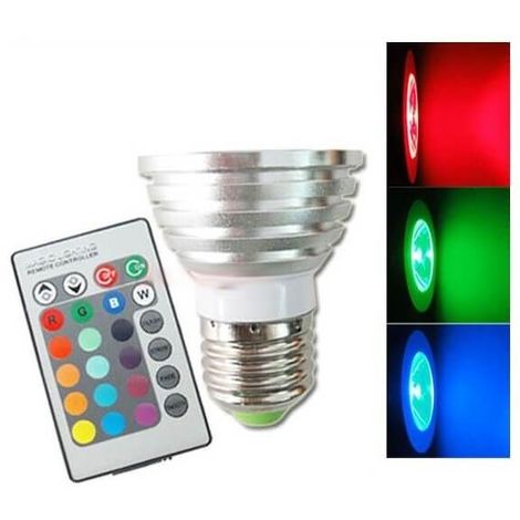 Ampoule LED E27 3W RGB Miidex Lighting®
