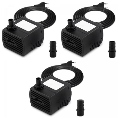 x3 Pompe a Eau Submersible Reglable 350L H 5W Ideale pour Hydroponie Fontaine Aquarium et Bassin purewave (1/5)