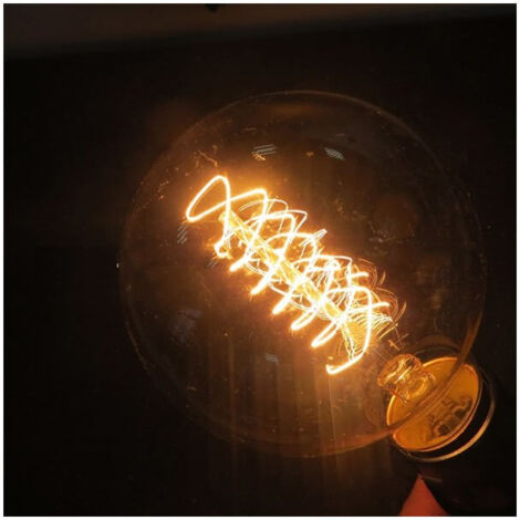 Ampoule vintage E14 G45 25W – Filaments spirale – Lumière chaude 2200K – Pour ambiance rétro – Dimensions 8x5 cm – Greensensation