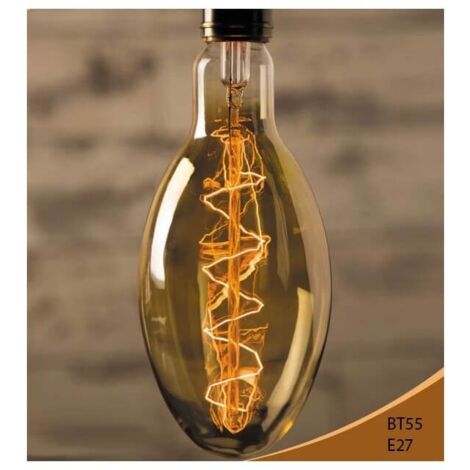 Ampoule à incandescence E27 BT55 40W – Filaments visibles pour ambiance vintage – Tension 220-240V – Dimensions 12x6cm – Greensensation