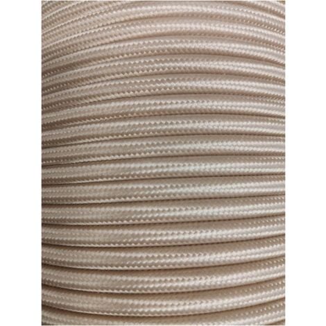 Fil électrique tissé de couleur beige vintage look retro en tissu
