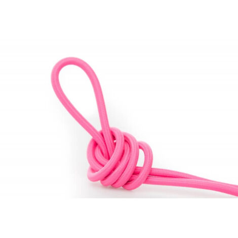 Fil électrique tissé de couleur Rose vintage look retro en tissu (1/3)