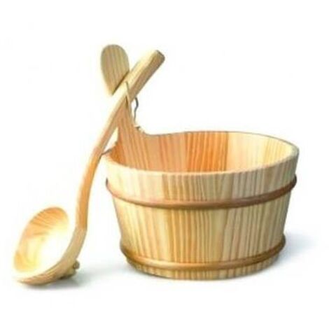 kit x 4 accessoires sauna Seau+louche+Sablier+Thermomètre+essence eucalyptus harvia 400ml