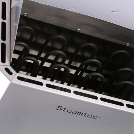 Poêle De Sauna 3KW Acier Inoxydable - Commande Interne - Pour Sauna Maison, Spa, Hôtel - Chauffage Humide/Sec