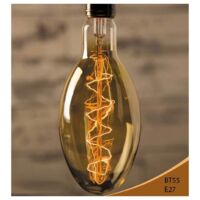 Ampoule à incandescence E27 BT55 40W – Filaments visibles – 12 x 6 cm – Lumière chaude pour ambiance vintage – Greensensation