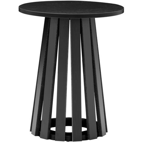 Mesa auxiliar redonda estilo escandinavo negra LIV