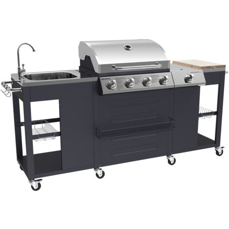 Cocina exterior TEXAS 4+1 quemadores