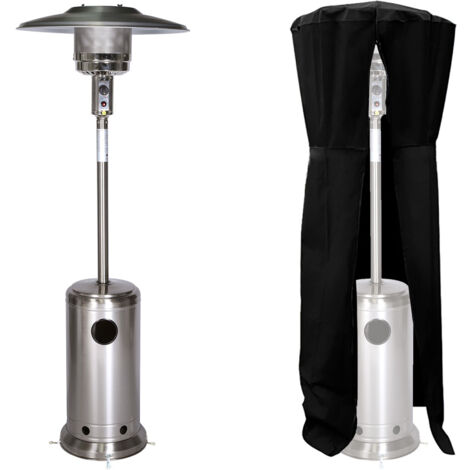 Estufa de gas OSLO para exterior acero inoxidable + funda