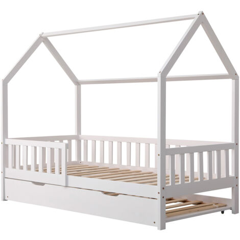 Cama cabaña nido para niños 190x90cm blanca MARCEAU
