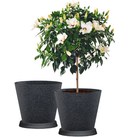 Huvai Lot de 100 pots de fleurs flexibles de 16,5 cm, pots de fleurs en plastique souple épais avec 100 étiquettes en plastique étanche de type T et 2 mini outils de Huvai Lot de 100 pots de fleurs flexibles de 16,5 cm, pots de fleurs en plastique souple épais avec 100 étiquettes en plastique étanche de type T et 2 mini outils de