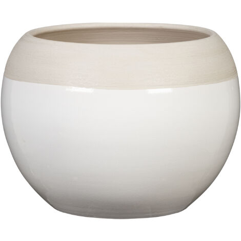Scheurich Bola, pot de fleurs en céramique, couleur: Blanco, diamètre 17,5 cm, hauteur 16,5 cm, 4,3 l vol.