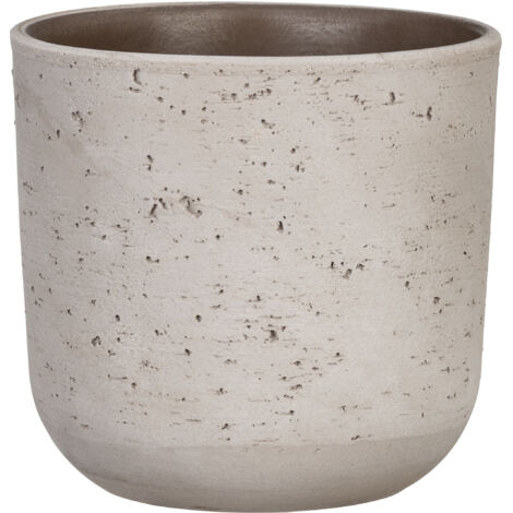 Scheurich La Natura, pot de fleurs en céramique, couleur : Basalto, diamètre 17.6 cm, hauteur 16 cm, 3.1 l vol.