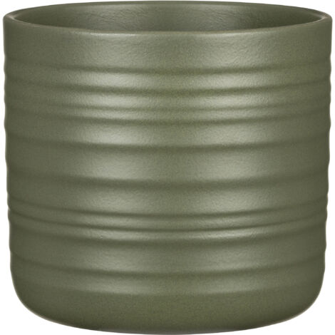 Scheurich Cottage, pot de fleurs en céramique, couleur : Forest Green, diamètre 16.6 cm, hauteur 15.3 cm, 4.2 l vol.
