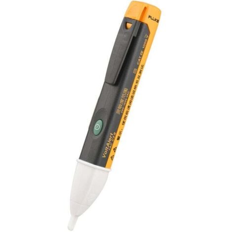 FLUKE Mini Portable Electrical Test Pen Non-Contact Voltage Tester High Precision Voltage Detector Tool 200-1000V AC Voltage Detection Sound and Light Alarm,Black & Orange
