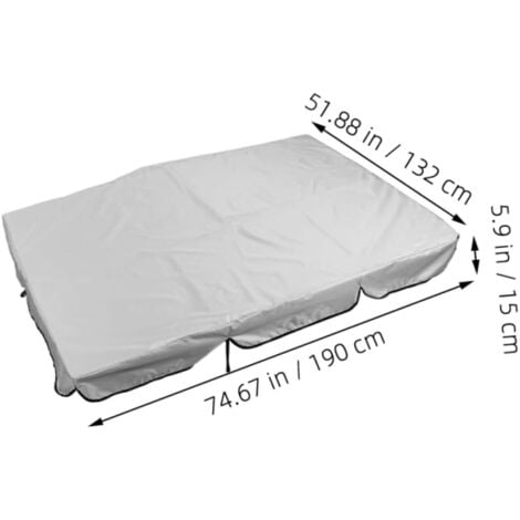 Swing Canopy Replacement, Outdoor Swing Canopy Cover 190T ,190×132×15cm,Grey