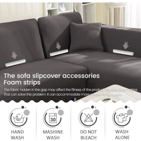 Stretch Corner Sofa Cover L-Shaped Armrest Sofa Cover, L-Shaped Corner Sofa Cover with 1 Pillowcase, Four-person size: 235-310 cm