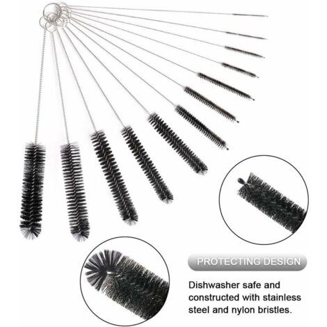 12Pcs Tube Cleaning Brush, Cleaning Brush, Tube Cleaning Brush for Glass Bottle Baby Bottle Kettle Keyboard, Pipe Cleaning Brushes, Bottle Cleaning Brush