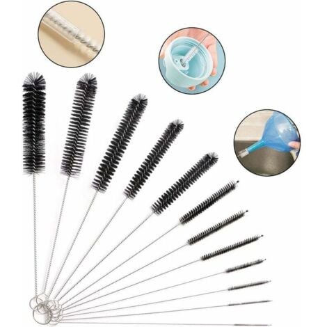 12Pcs Tube Cleaning Brush, Cleaning Brush, Tube Cleaning Brush for Glass Bottle Baby Bottle Kettle Keyboard, Pipe Cleaning Brushes, Bottle Cleaning Brush