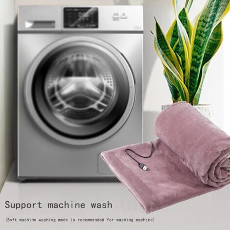 Electric Heated Blanket with USB Charging, 5V Winter Heating Blanket, Heated Blanket Shawl for Winter, Home, Car, Office, Outdoor 140x80cm(Light Pink)