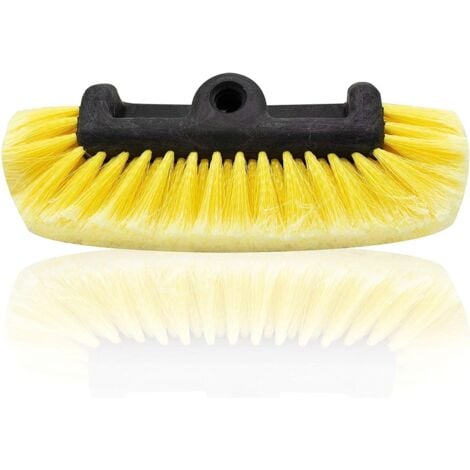 Brush head for car washing, detailing, washing vehicles, boats or off-cars. Super soft bristles for scratch-resistant cleaning, universal handle attachment