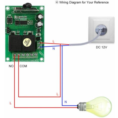 Wireless remote control switch, with 1 wireless remote controls