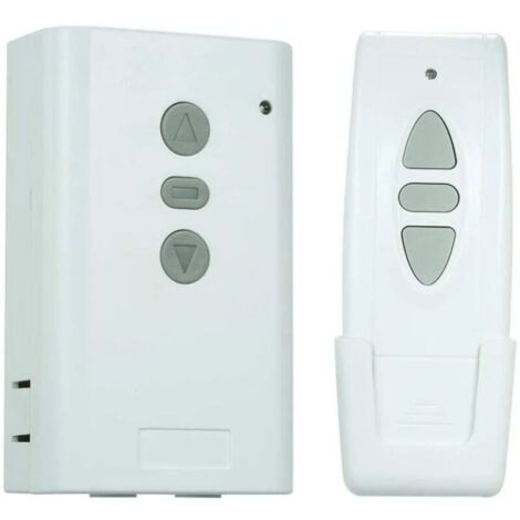 Wireless Remote Control Switch, AC220V 433MHz Receiver Learning Type Controller, Bidirectional 3 Button RF Transmitter Remote Control for Curtain Controller Set