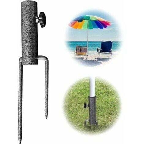 Parasol ground spike, ground spike, umbrella, beach umbrella, sand anchor, parasol pole, iron, parasol stand, parasol accessories, balcony attachment for parasol poles, thickness 28-32 mm