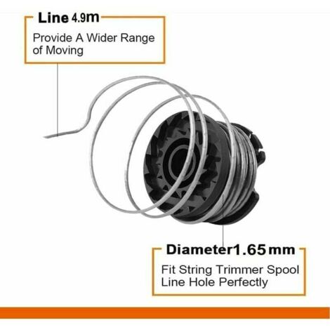 Spool line for BOSCH EasyGrassCut 18 23 26 Art 23 26 trimmer spare parts (BOSCH F016800569 / F16800385, 4 pieces)