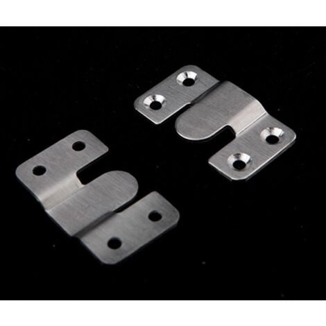 Flush Mount Bracket With Screws 6 Sets Hanging Buckle Kit, Interlocking Heavy Duty Photo Frame Hook, Furniture Connector For 100lb Picture Hangers Art