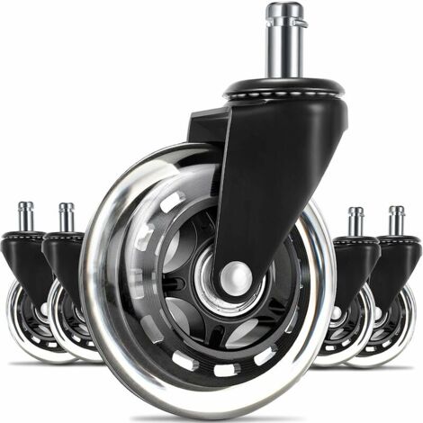 Transform Your Office Experience with M10 Screw Quiet Swivel Chair Casters – Silent, Stylish, and Smooth White Wheels for Ultimate Comfort