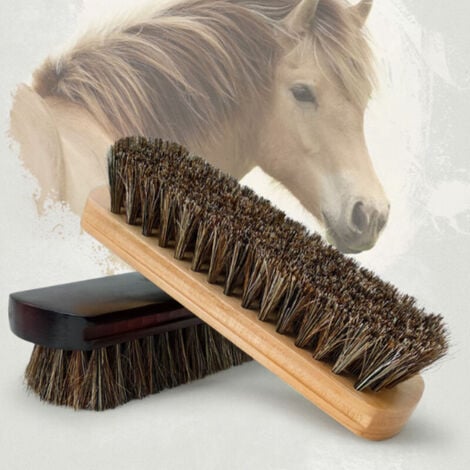 Soft leather cleaning brush made of fine horsehair for cleaning upholstery, car interior cleaner, upholstered furniture, sofa, couch, boots, C