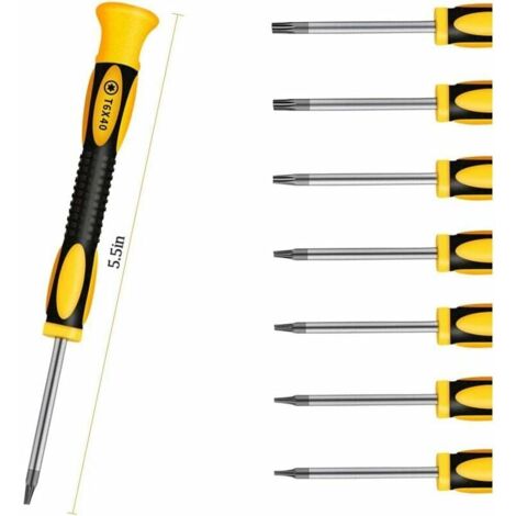 7pcs T3 T4 T5 T6 T7H with hole T8H with hole T10H with hole Torx Hex Screwdriver Repair Screwdriver Practical Tool