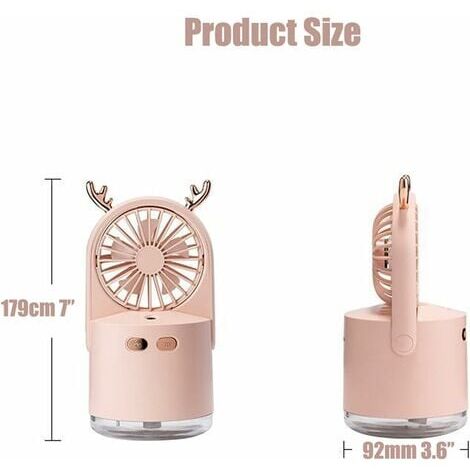 Powerful Quiet Table Fan, 360° Adjustable Angle Handheld Fan, Quiet Cooling Desk Fan for Office Outdoor Sports Home Travel-F