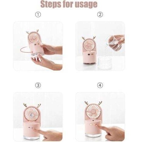 Powerful Quiet Table Fan, 360° Adjustable Angle Handheld Fan, Quiet Cooling Desk Fan for Office Outdoor Sports Home Travel-F