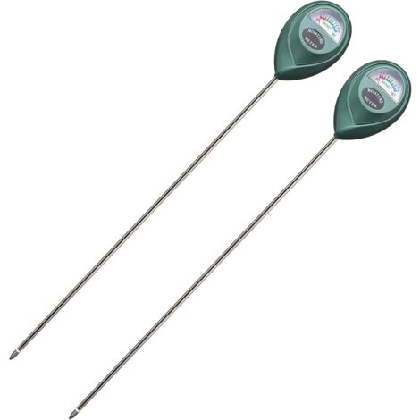 Pack Long Probe Soil Moisture Sensor for Deep Use, Water Monitor Sensor, Hygrometer for Outdoor Indoor Large Potted Plants Flowers Gardening