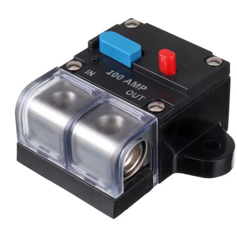 100A Manual Reset Circuit Breaker – Inline Auto Reset Fuse For Car Audio, Trolling Motor & 12V Accessories