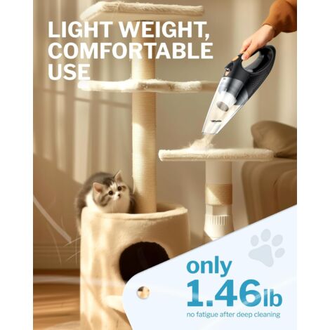 Handheld cordless vacuum cleaner, car vacuum cleaner, high power, equipped with fast charging technology, portable rechargeable mini vacuum cleaner with large capacity battery, orange