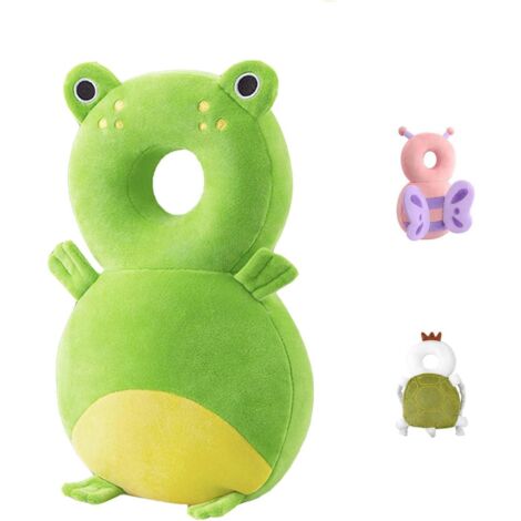 Baby Head Guard Pillow Infant Safety Pads Back Protector Baby Safety Baby Backpack Toddler Headrest Back Protection Cushion Frog