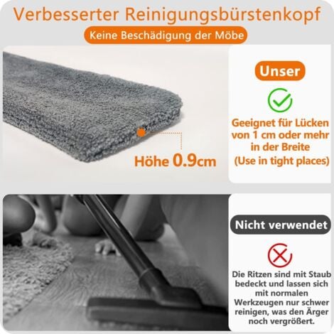 Washable Telescopic Duster, Duster, Rod and Bendable Corner Brush, Microfibre Stainless Steel with Telescopic Rod, Long Extendable up to 250 cm, Dust Brush for Gaps Ceilings Cobwebs Grey 6