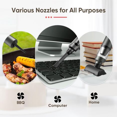 Cordless Handheld Vacuum Cleaner - 11000Pa Powerful Car Vacuum Cleaner, 3 in 1 Car Vacuum Cleaner, Mini Vacuum Cleaner for Car, Home, Office, Kitchen