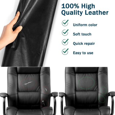 Faux Leather Sticker, Adhesive Leather Sofa Repair for Repair and Renovation, Self-adhesive Leather Patch Leather Renovation for Car Seat, Boots, Handbag, Soft Bags-Black, 50x100cm