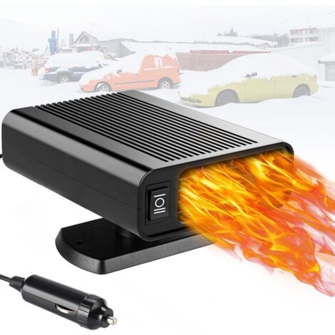 Keenso Auto-Heizlüfter 12V 300W - Keramik Heizung & Entfroster, Tragbar Mit Halterung, Schwarz