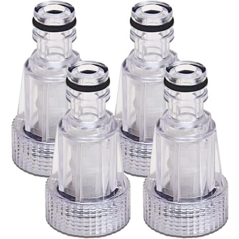 4x Wasserfilter Für Hochdruckreiniger - 3/4 Zoll Mit Schnellkupplung Set